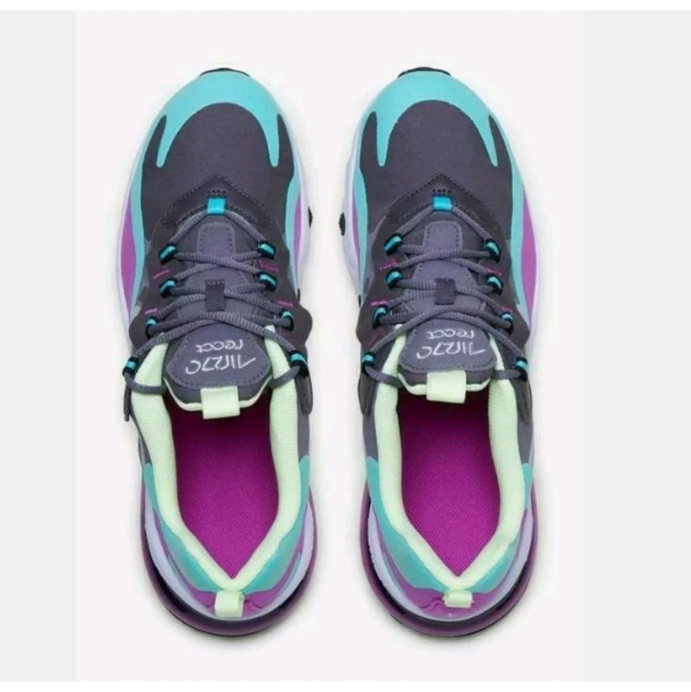 Nike Air Max 270 React Gunsmoke Green violet - Picture 3 of 7